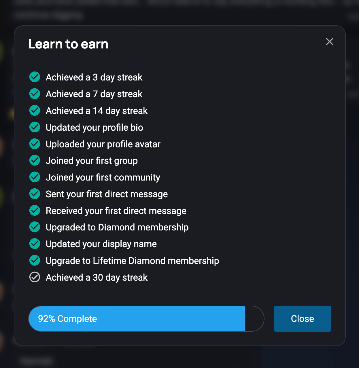 Achievements
